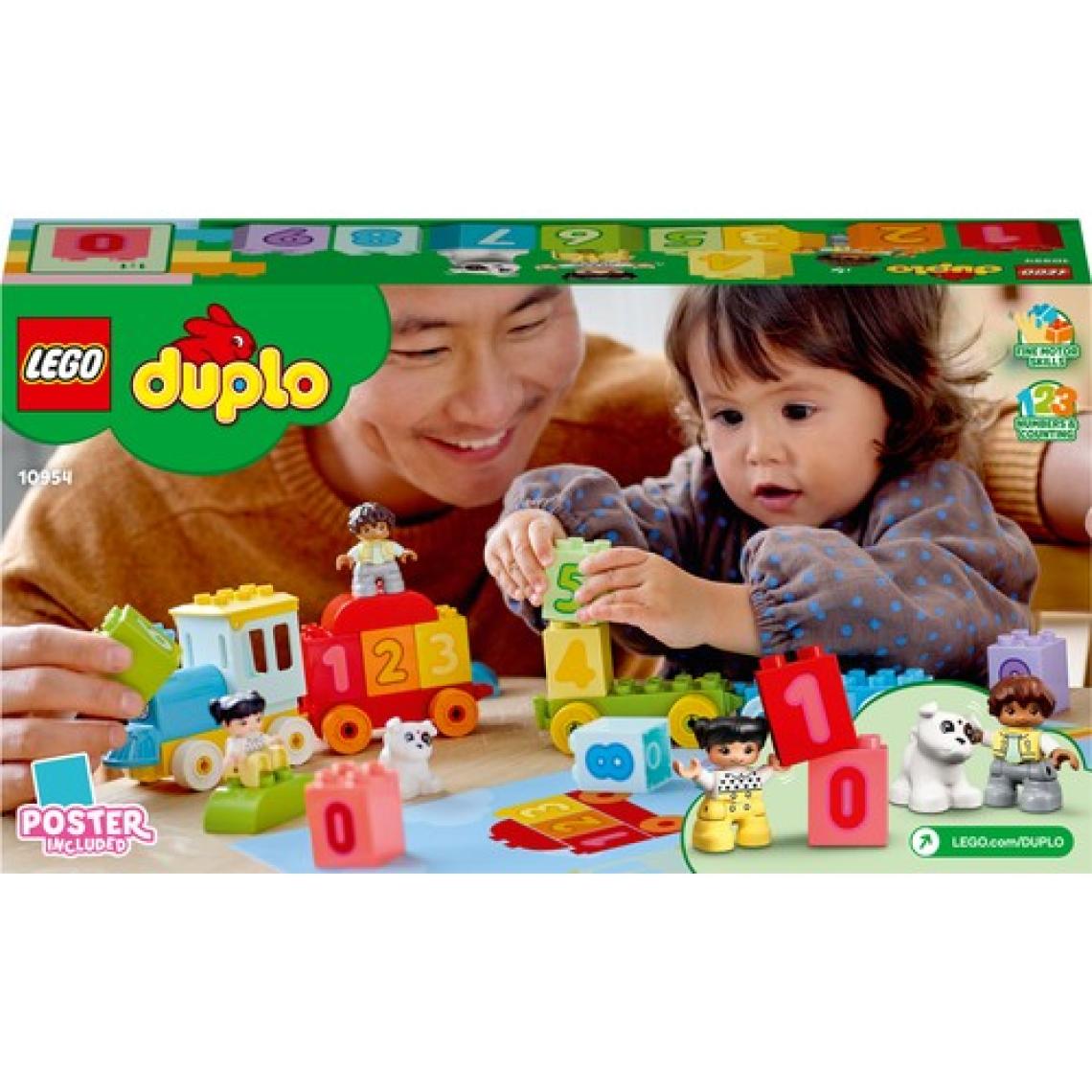 LEGO® DUPLO® İlk Sayı Treni Saymayı Öğren 10954 - 18 Ay ve Üzeri Çocuklar İçin Sayma Yetisini Geliştiren Eğitici Oyuncak Yapım Seti (23 Parça)