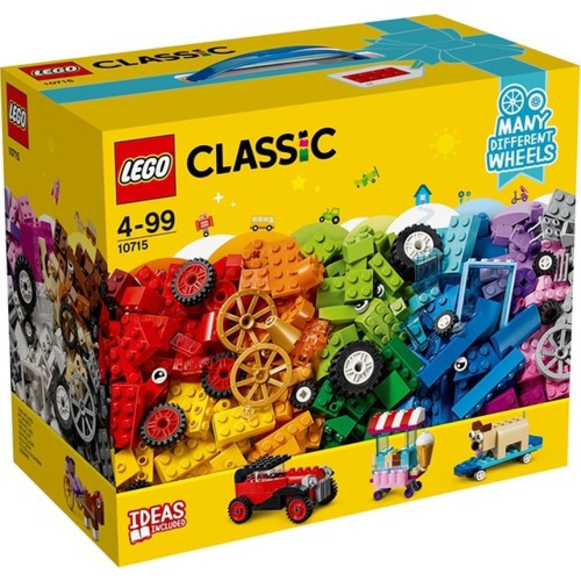LEGO® Classic 442 Parçalık Tekerlekli Yapım Parçaları Seti (10715) - Çocuk Oyuncak Yapım Seti