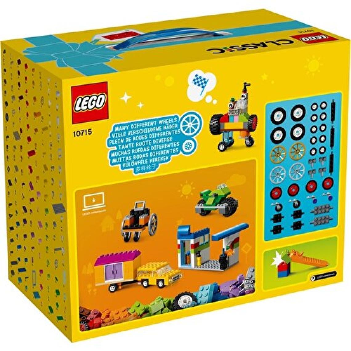LEGO® Classic 442 Parçalık Tekerlekli Yapım Parçaları Seti (10715) - Çocuk Oyuncak Yapım Seti