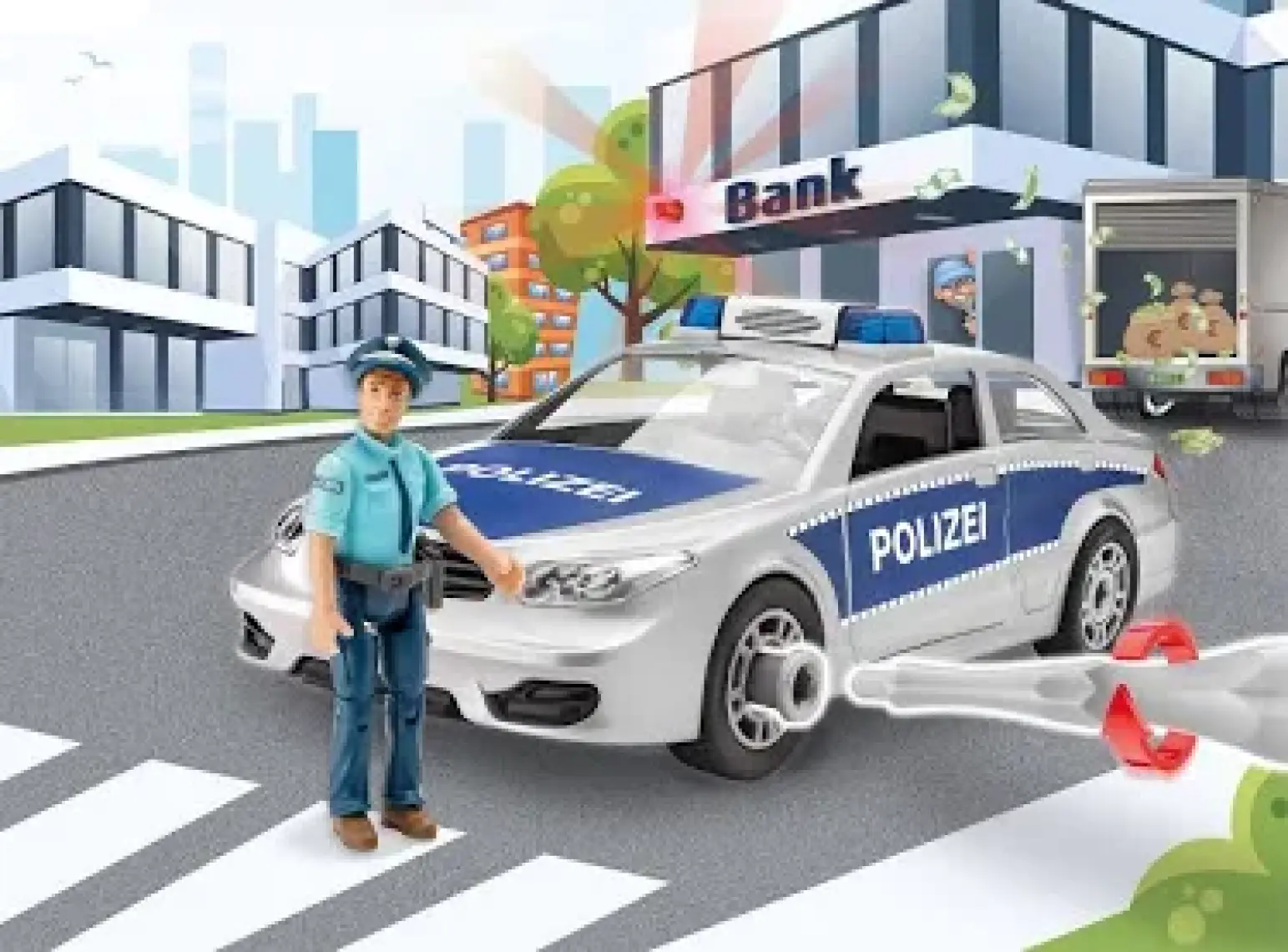 Revell Jr. Kit Figürlü Polis Aracı