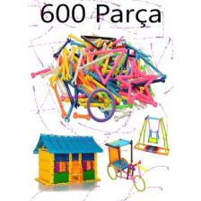 HYD 600 Parça Eğitici Oyuncak Bloklar Yapboz Puzzle Bultak Zeka Renk Algı Gelişim Oyuncağı Geometrik Çubuklar