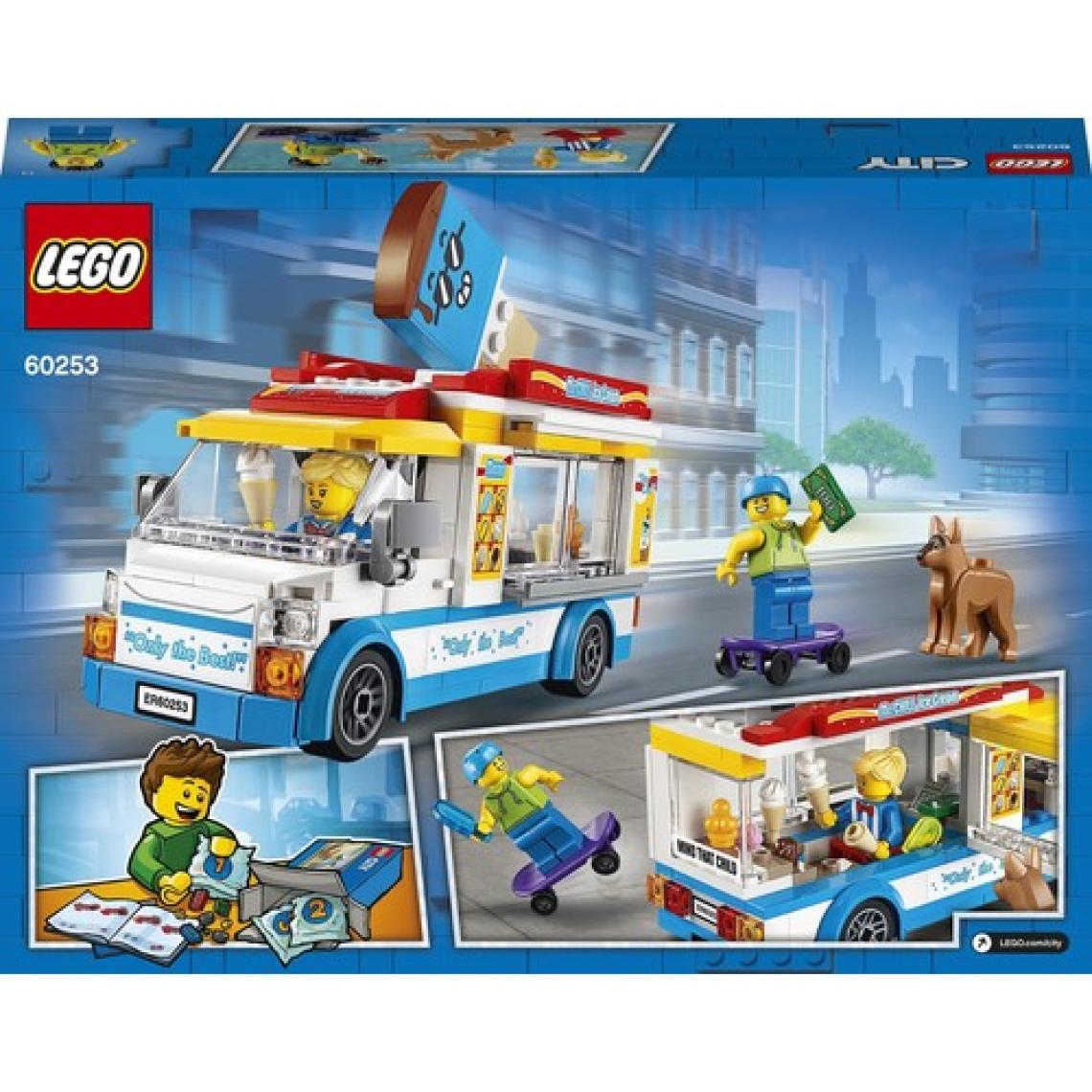 LEGO® City Dondurma Arabası 60253 - 5 Yaş ve Üzeri Araçları Seven Çocuklar için Yaratıcı Oyuncak Yapım Seti (200 Parça)