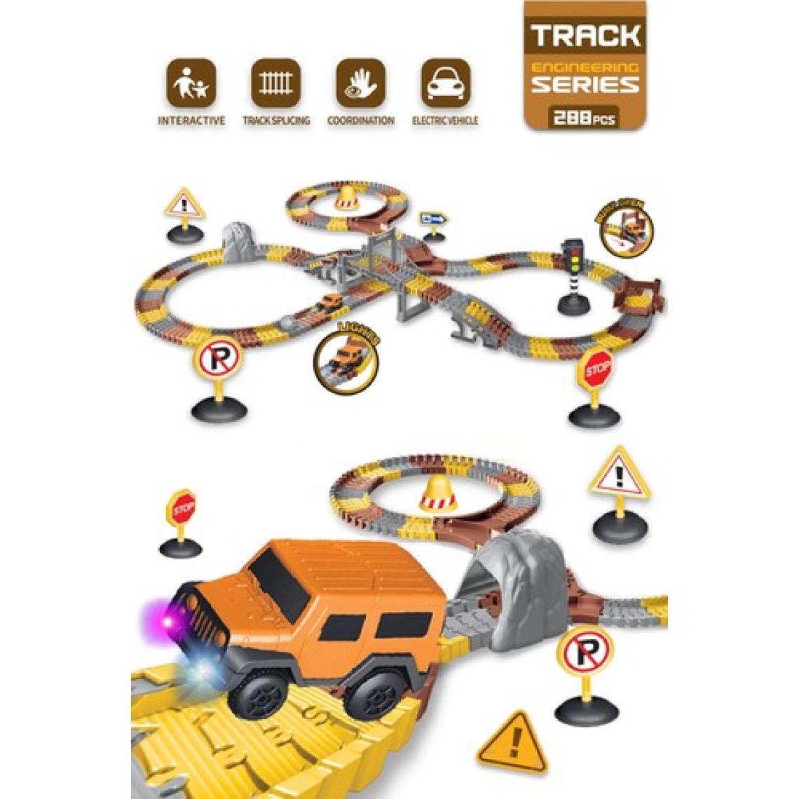 Kayyum Oyuncak Inşaat Tracks 288 Parça Inşaat Temalı Hareketli Raylar Araçlı Full Set 8052