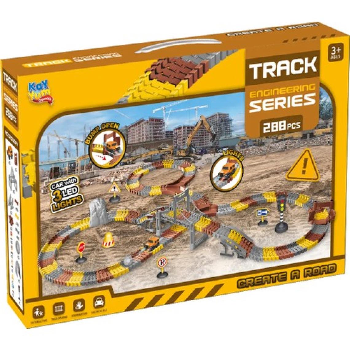 Kayyum Oyuncak Inşaat Tracks 288 Parça Inşaat Temalı Hareketli Raylar Araçlı Full Set 8052