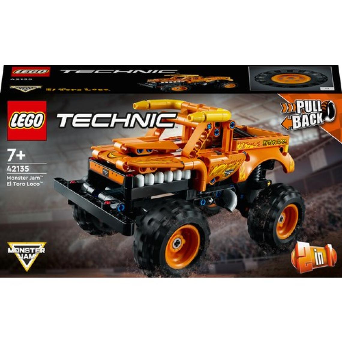 LEGO® Technic Monster Jam# El Toro Loco# 42135 # Araçları Seven Çocuklar İçin 2#si 1 Arada Yaratıcı Oyuncak Model Yapım Seti (247 Parça)