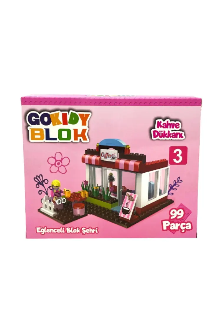 Gokidy Eğlenceli Blok Şehirler - Kahve Dükkanı 99 Parça