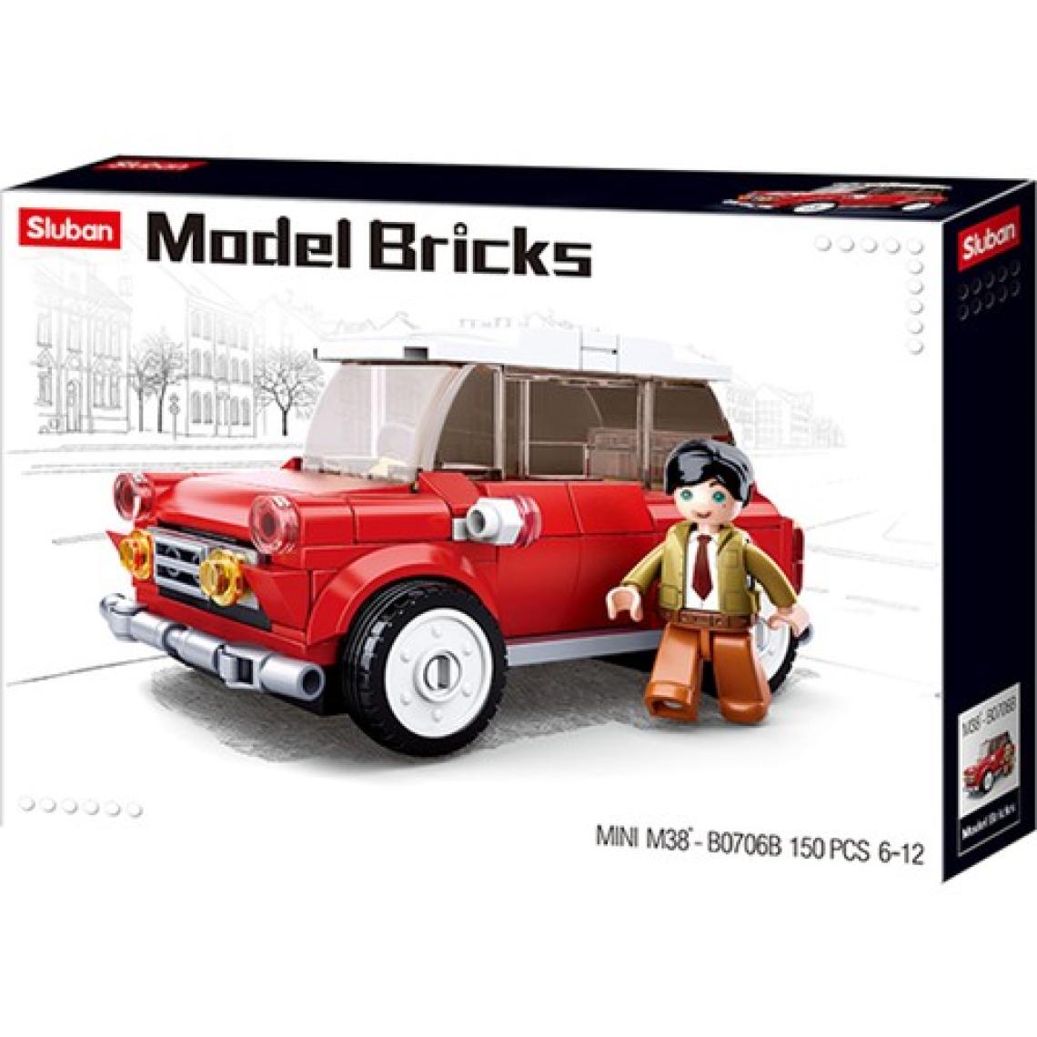 Sluban Model Bricks Kırmızı Retro Araba