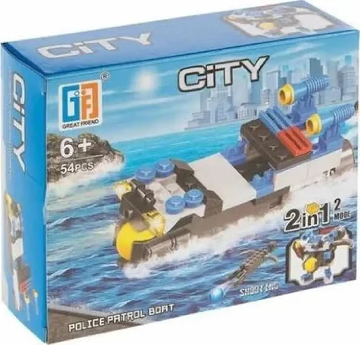 Farbu Oyuncak Farbu Parçalı Setler Araç Serisi 2 In 1 City Police Racing Car SP4652 123-86