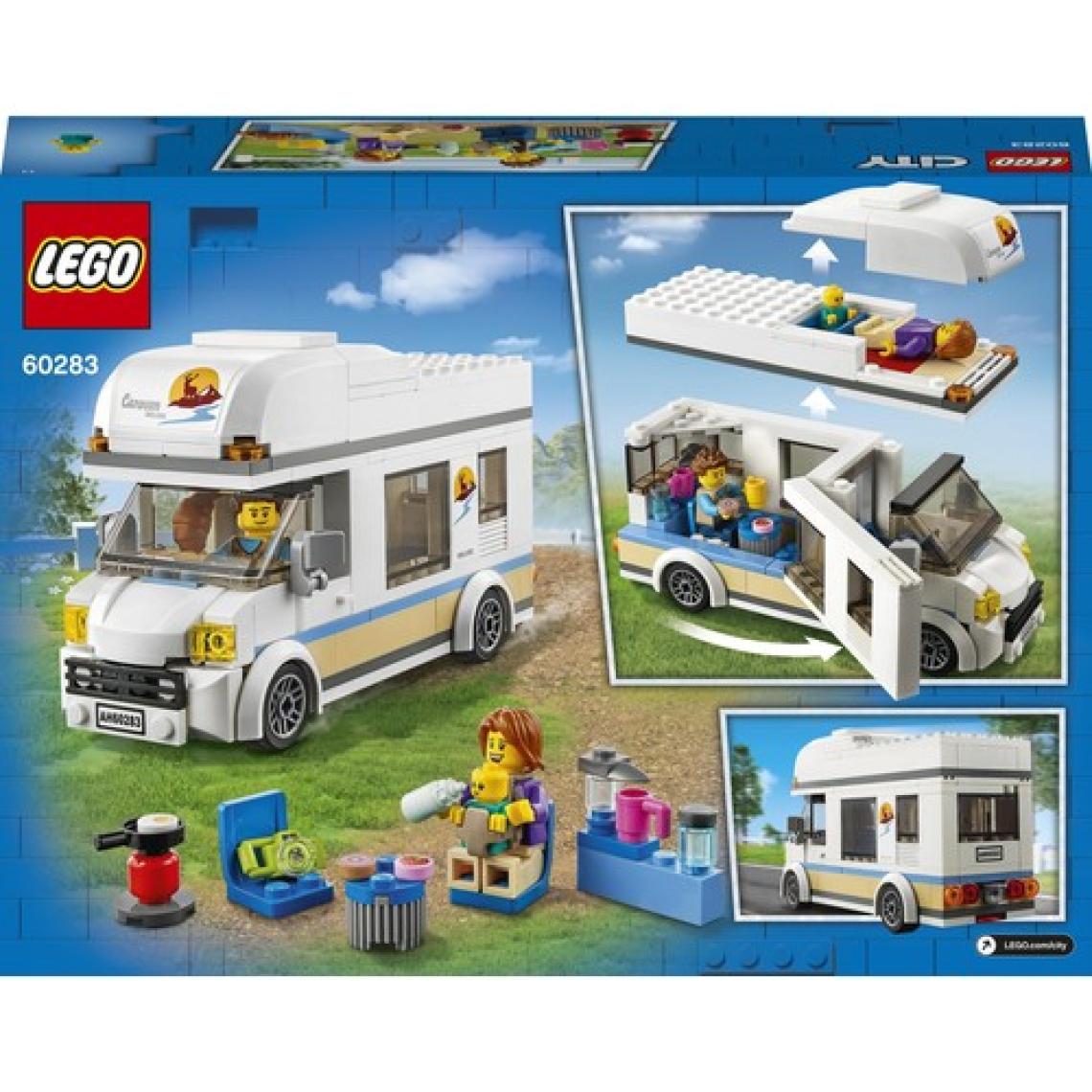 LEGO® City Tatilci Karavanı 60283 - 5 Yaş ve Üzeri Çocuklar için Yaratıcı Oyuncak Yapım Seti (190 Parça)