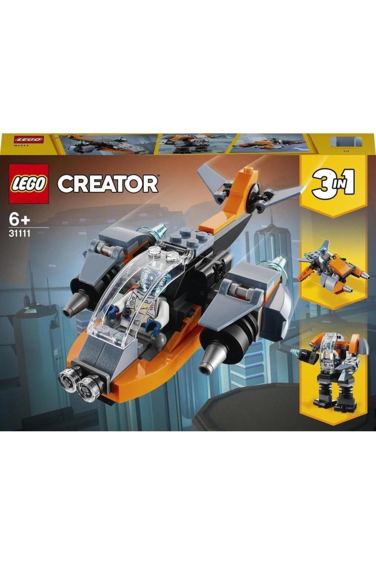 ® Creator 3’ü 1 Arada Siber İnsansız Hava Aracı 31111 - Oyuncak Yapım Seti (113 Parça)
