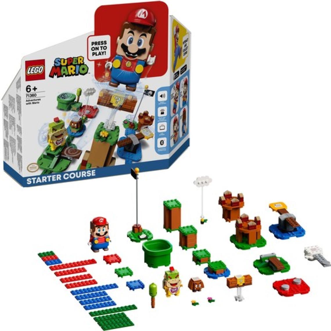 LEGO® Super Mario# Mario ile Maceraya Başlangıç Seti 71360 - 6 Yaş ve Üzeri Çocuklar İçin Mario#; Bowser Jr. ve Goomba Minifigürleri İçeren Koleksiyonluk Yaratıcı Oyuncak Yapım Seti(231 Parça)
