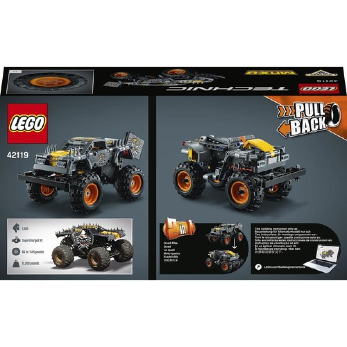 LEGO® Technic Monster Jam® Max-D® 42119 - Çocuklar için Canavar Kamyon Oyuncak Yapım Seti (230 Parça)