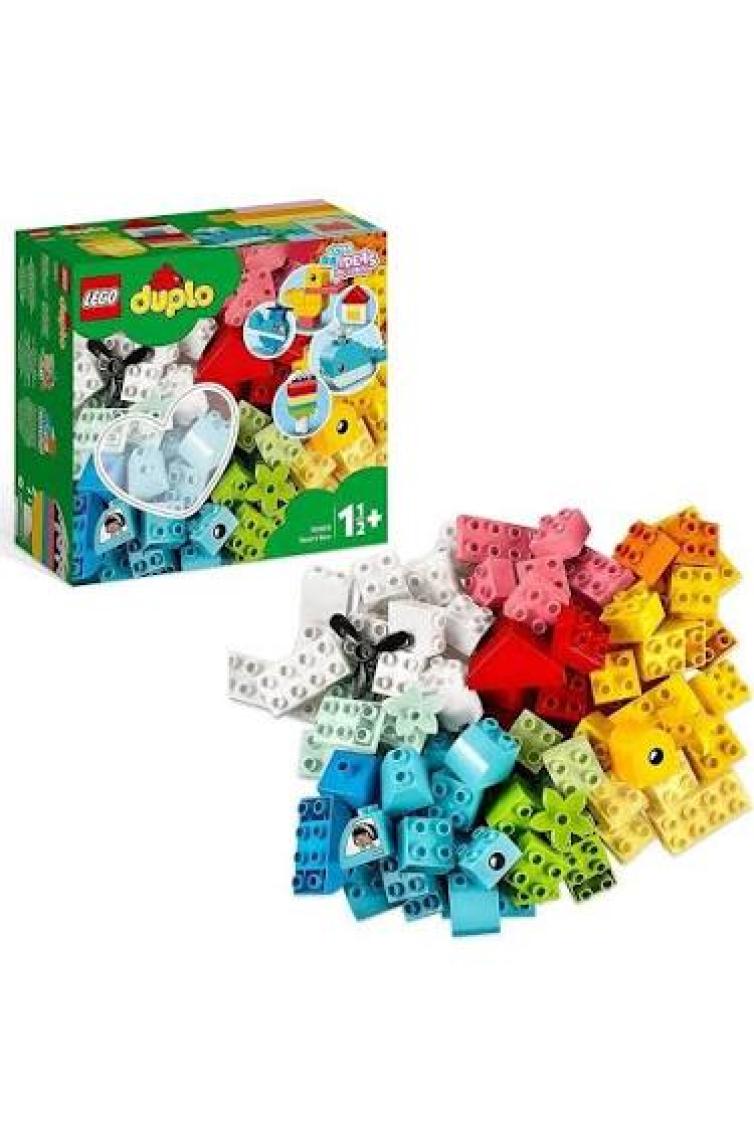 LEGO DUPLO Classic Kalp Kutusu 10909 - 18 Ay ve Üzeri Okul Öncesi Yaştaki Çocuklar için Gelişimi Destekleyen Yaratıcı Oyuncak Yapım Seti (80 Parça)