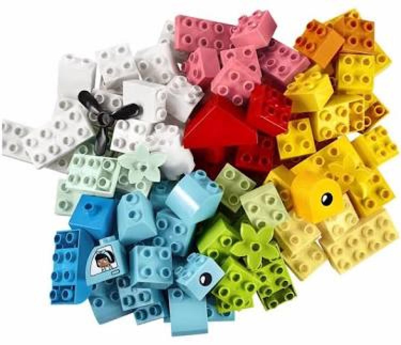 LEGO DUPLO Classic Kalp Kutusu 10909 - 18 Ay ve Üzeri Okul Öncesi Yaştaki Çocuklar için Gelişimi Destekleyen Yaratıcı Oyuncak Yapım Seti (80 Parça)