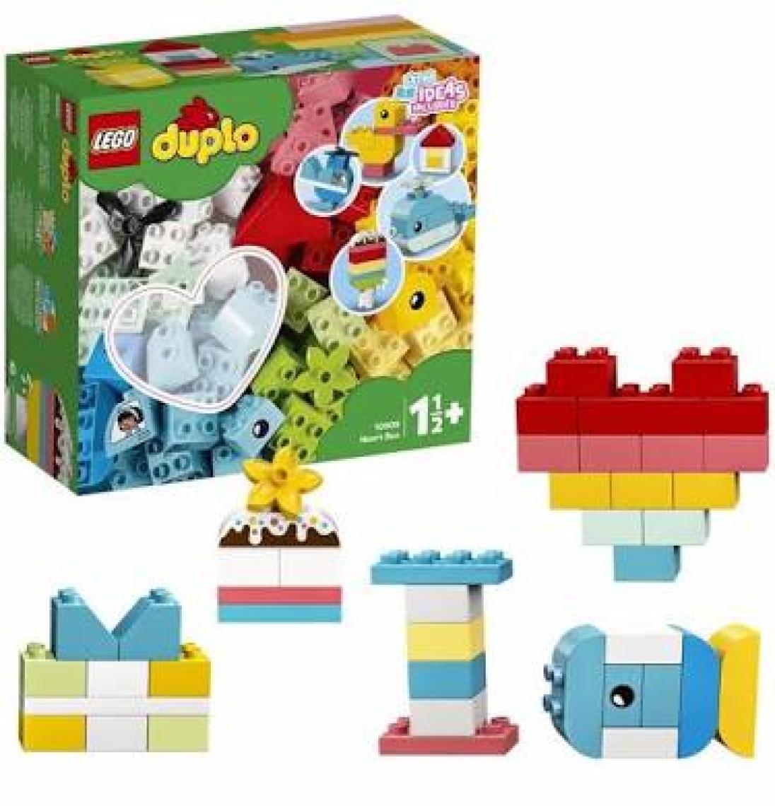 LEGO DUPLO Classic Kalp Kutusu 10909 - 18 Ay ve Üzeri Okul Öncesi Yaştaki Çocuklar için Gelişimi Destekleyen Yaratıcı Oyuncak Yapım Seti (80 Parça)