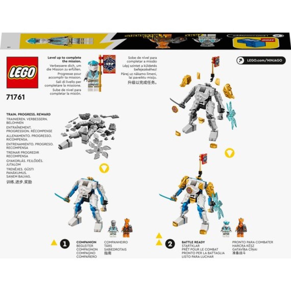 LEGO® Ninjago® Zane#in Güçlendirici Robotu Evo 71761 - 6 Yaş ve Üzeri İçin Ninja Oyuncağı İçeren Oyuncak Yapım Seti (95 Parça)