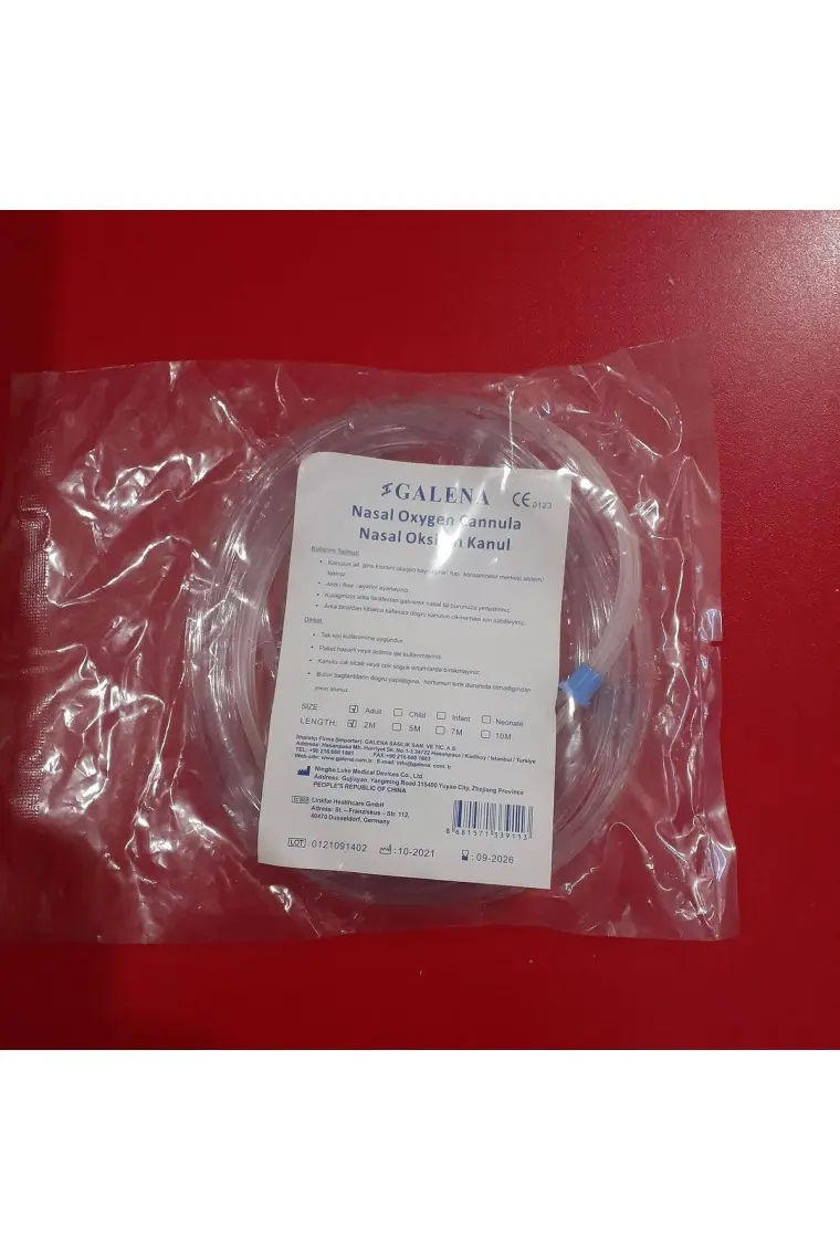 Galena Nazal Oksijen Kanülü 2 Metre