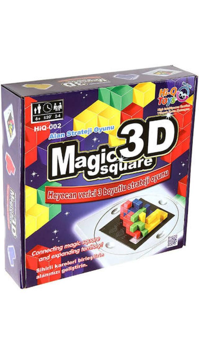 Akay Hi-Q Toys 3D Magic Square-3D Sihirli Küpler Aile Akıl ve Zeka Oyunu