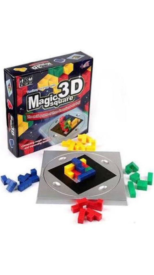 Akay Hi-Q Toys 3D Magic Square-3D Sihirli Küpler Aile Akıl ve Zeka Oyunu