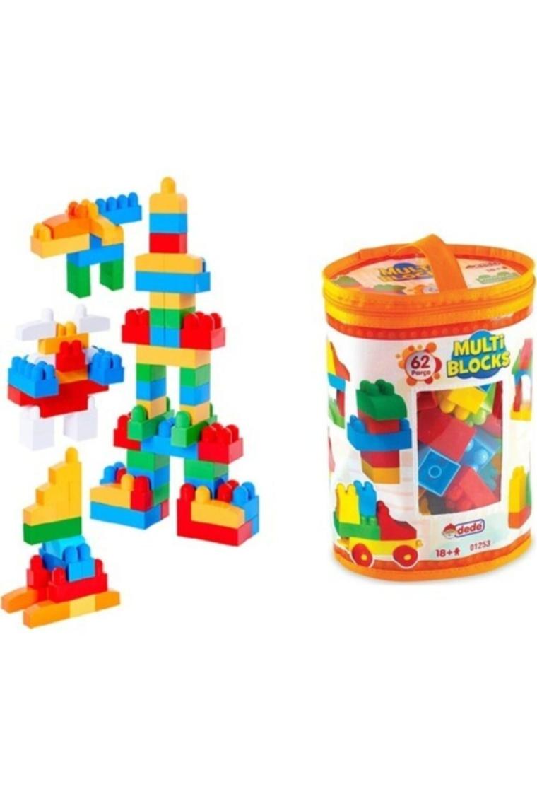 Dede 62 Parça Multi Blok Çantalı LEGO Gelişim Oyuncak 052782