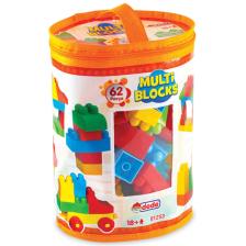 Dede 62 Parça Multi Blok Çantalı LEGO Gelişim Oyuncak 052782