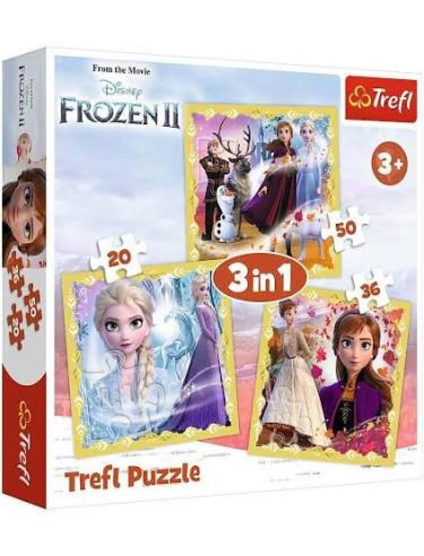 Trefl Puzzle Frozen 2 The Power Of Anna And Elsa 3 In 1 Puzzle (20+36+50 Parça)
