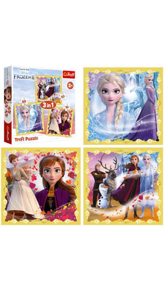 Trefl Puzzle Frozen 2 The Power Of Anna And Elsa 3 In 1 Puzzle (20+36+50 Parça)