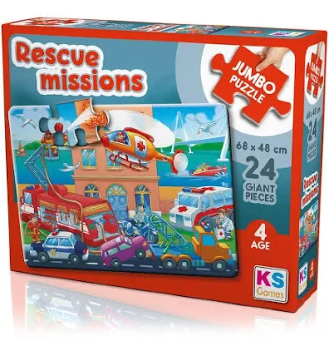 KS Games Rescue Missions Jumbo Puzzle 24 Parça