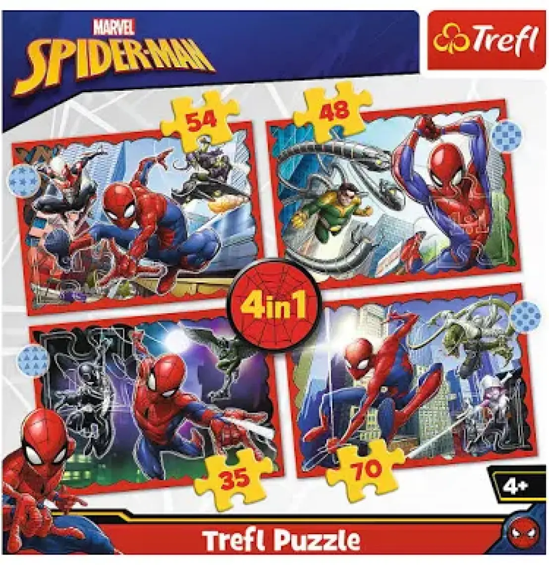 PUZZLE-34384 Marvel Spiderman 4ın1 Puzzle