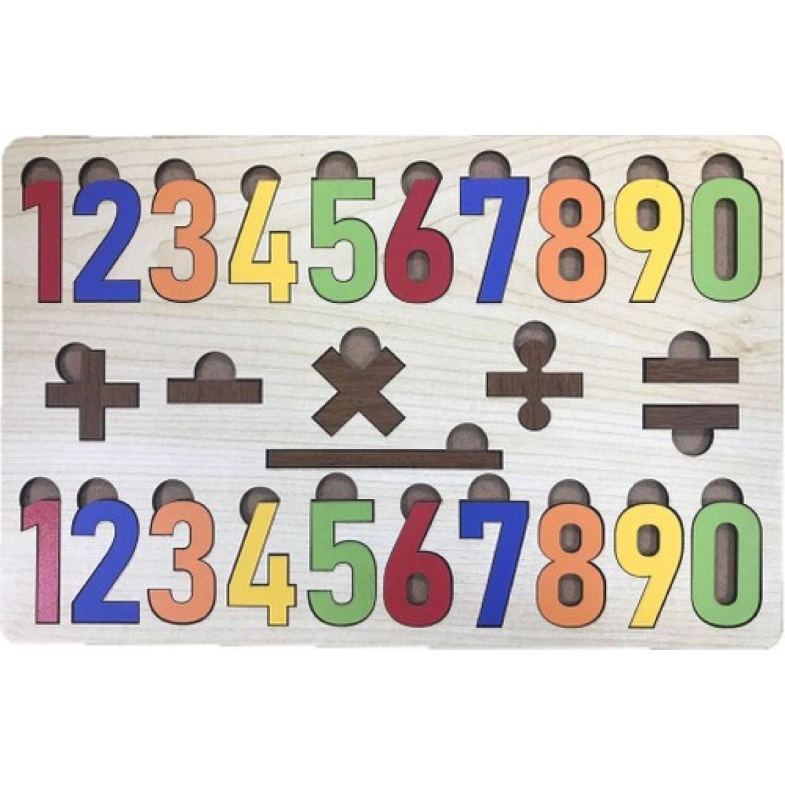 Farbu Oyuncak Renkli Sayılar Işlemler 27 Pcs Eğitici Ahşap Puzzle FBP12