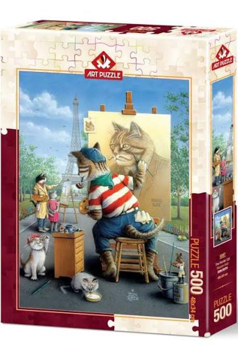 Art Puzzle Ressam Kedi 500 Parça Puzzle