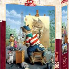 Art Puzzle Ressam Kedi 500 Parça Puzzle