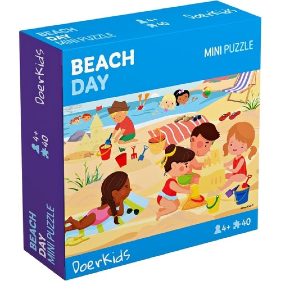 DoerKids Çocuklar Kumsalda Mini Puzzle | 40 Parça 4+ Yaş