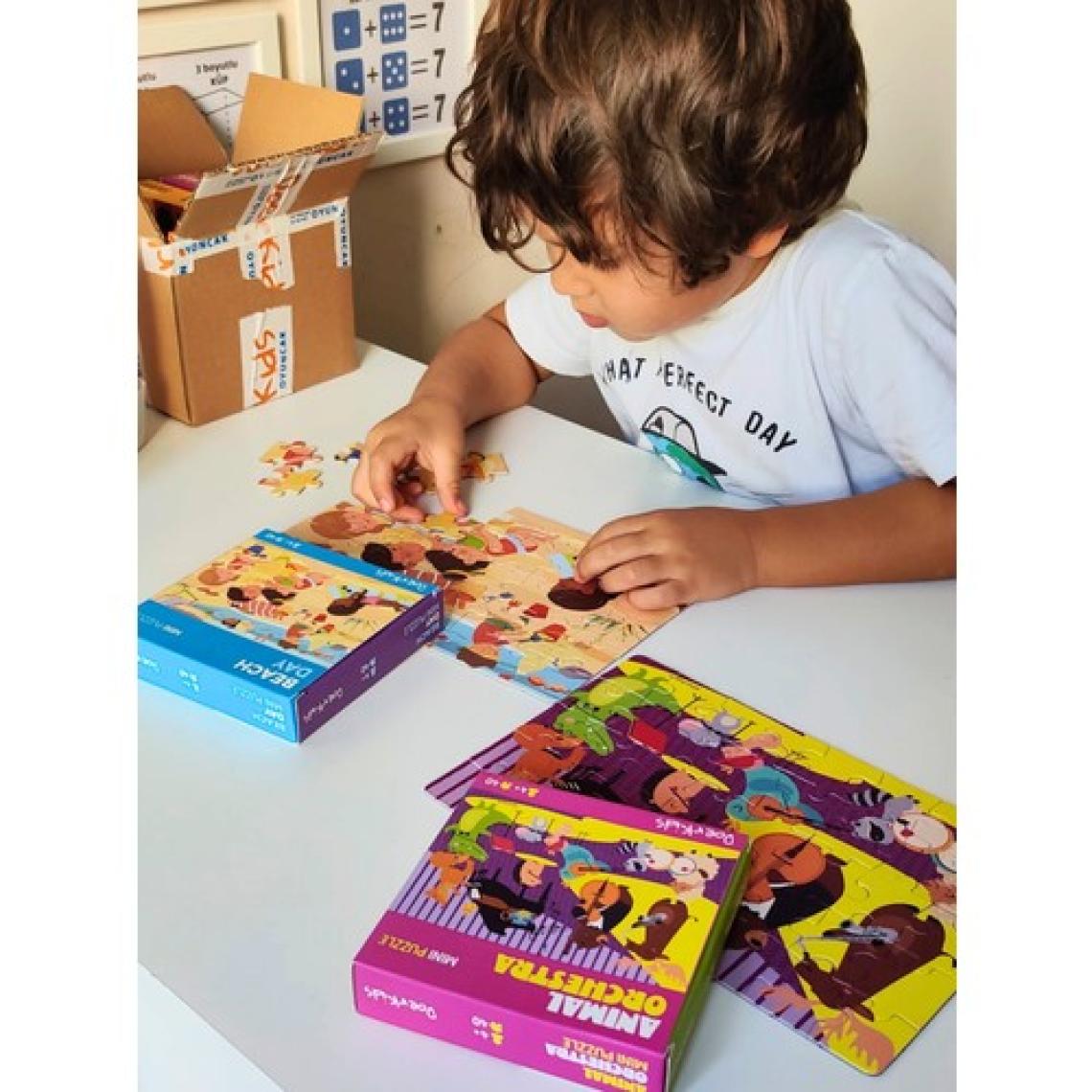 DoerKids Çocuklar Kumsalda Mini Puzzle | 40 Parça 4+ Yaş