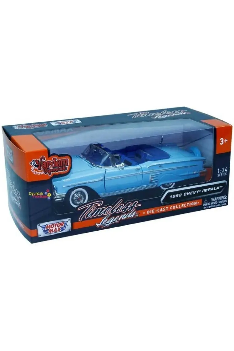 Motormax Diecast 1958 Chevy Impala 1/24 Die Cast Model Araç