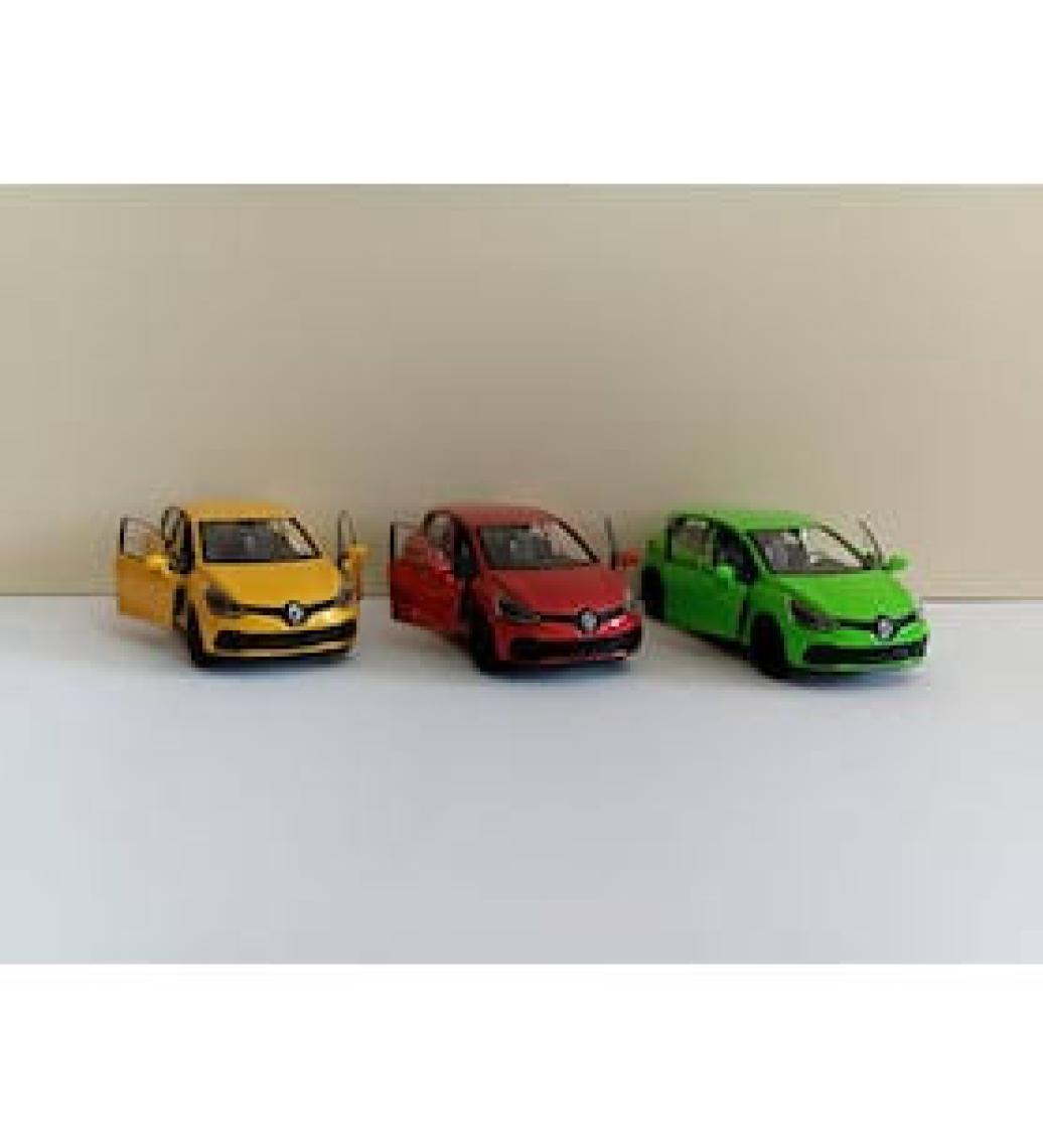 Welly 1:36 Ölçek Diecast Çek-Bırak Renault Clio Rs -Yeşil