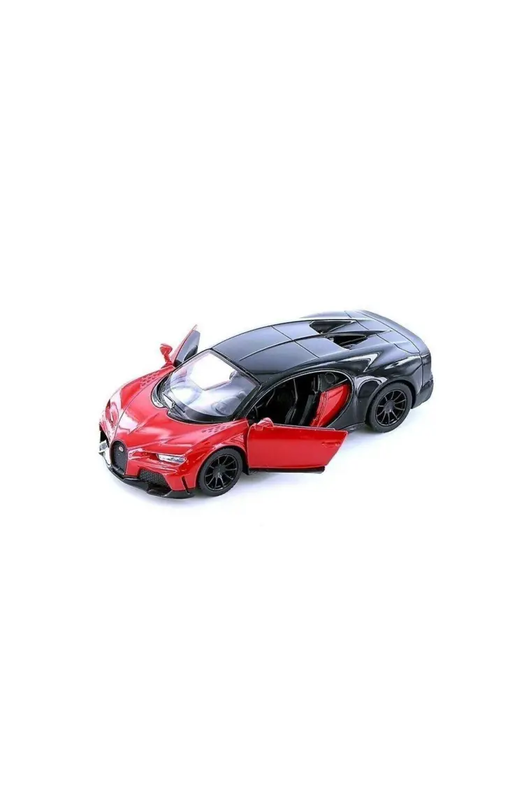 Kinsmart Bugatti Chiron Supersport 1:38 Kırmızı Çek Bırak Model Araba