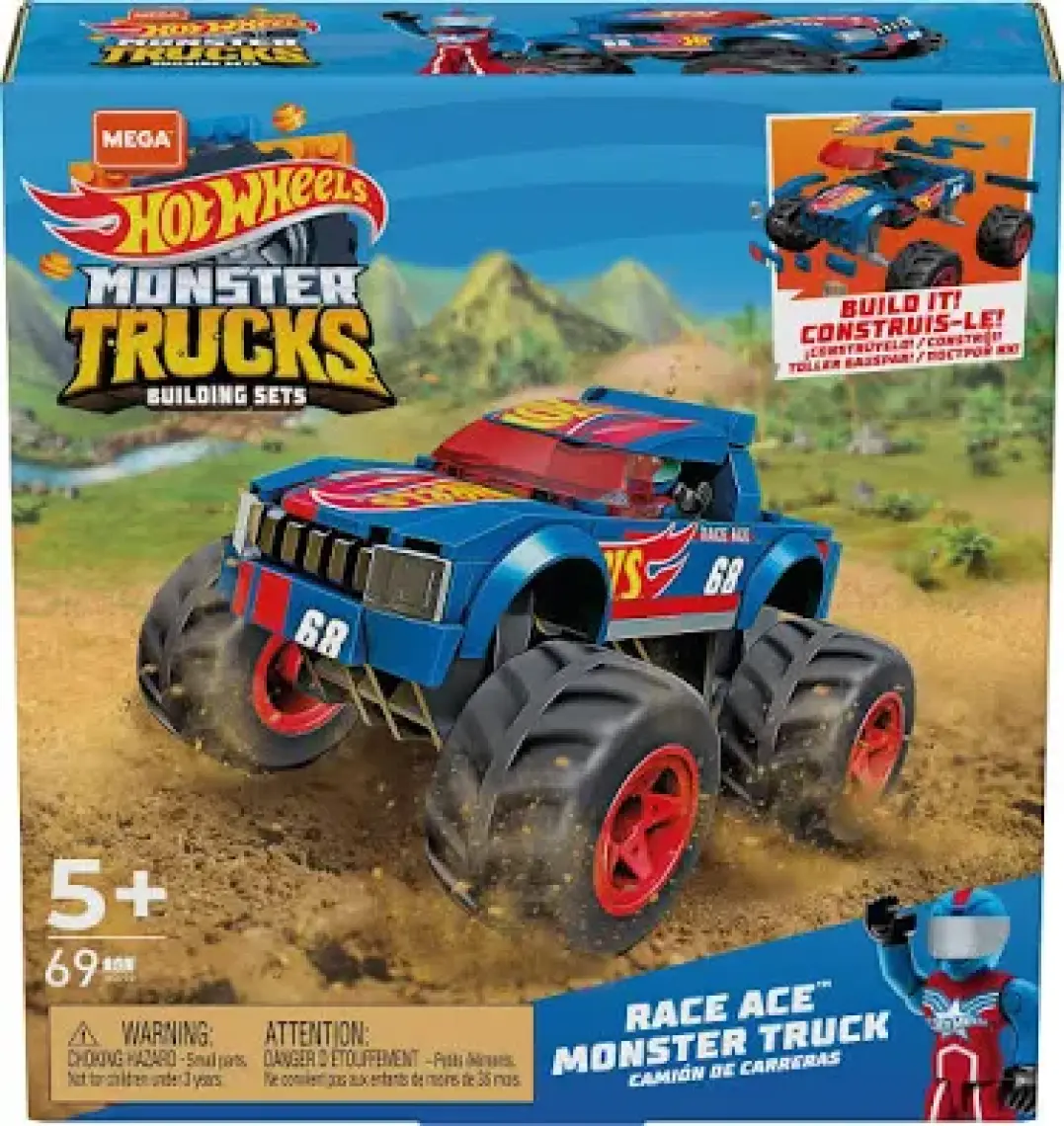 Hot Wheels Hot Wheels Mega Hot Wheels Race Ace Monster Truck HDJ93