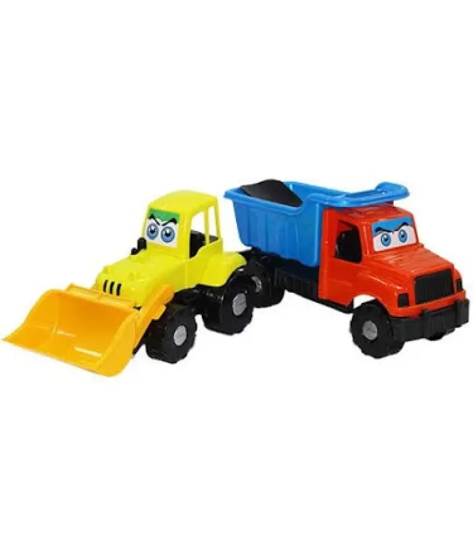Ketsan Sağlam Plastik 2'li Yol Seti Kamyon ve Traktör - KS-762