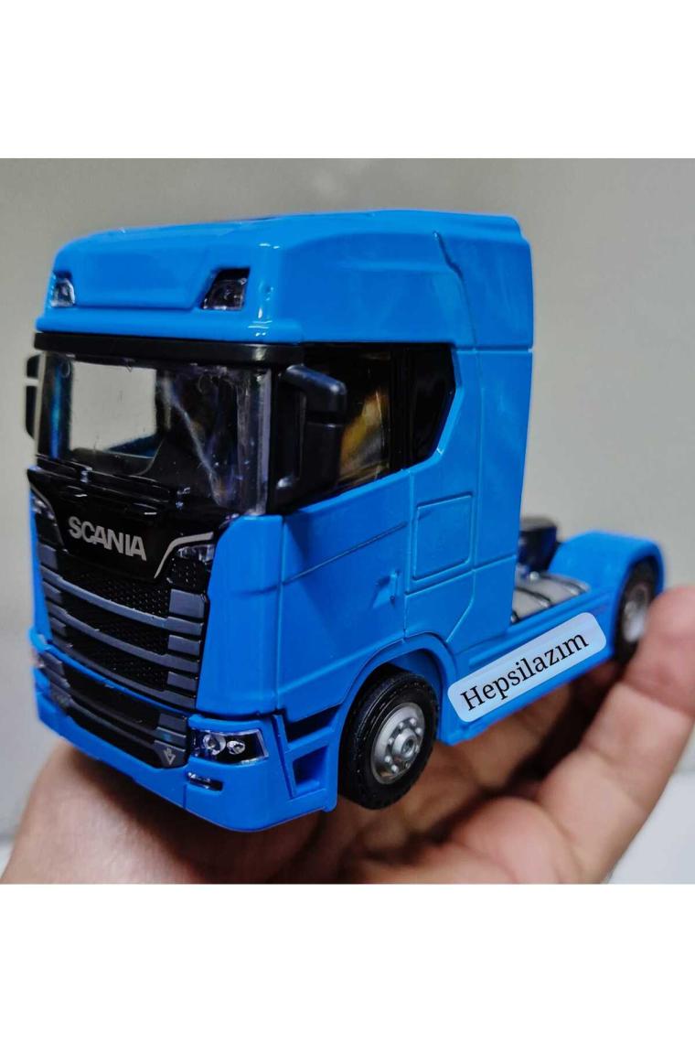 Hepsilazım Oyuncak Tır V8 R730 Taşıyıcı Scania Çekici Kupa S-770 Model Diecast 12 cm Maket Koleksiyon