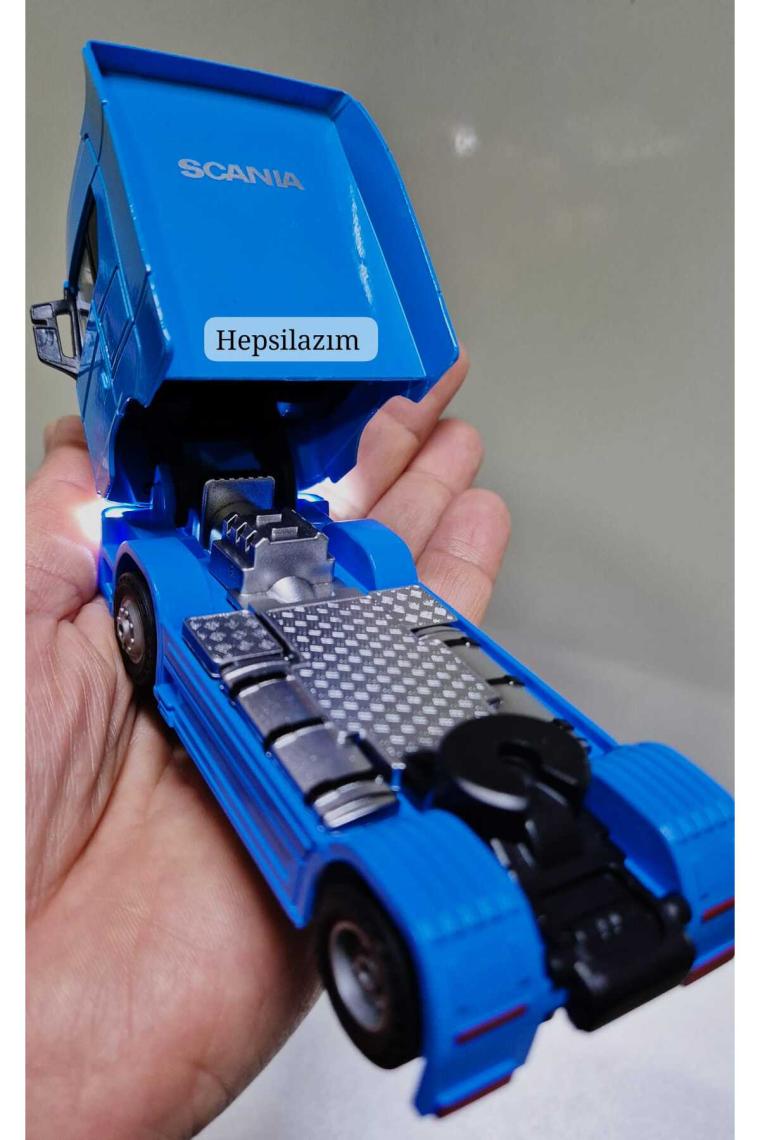 Hepsilazım Oyuncak Tır V8 R730 Taşıyıcı Scania Çekici Kupa S-770 Model Diecast 12 cm Maket Koleksiyon