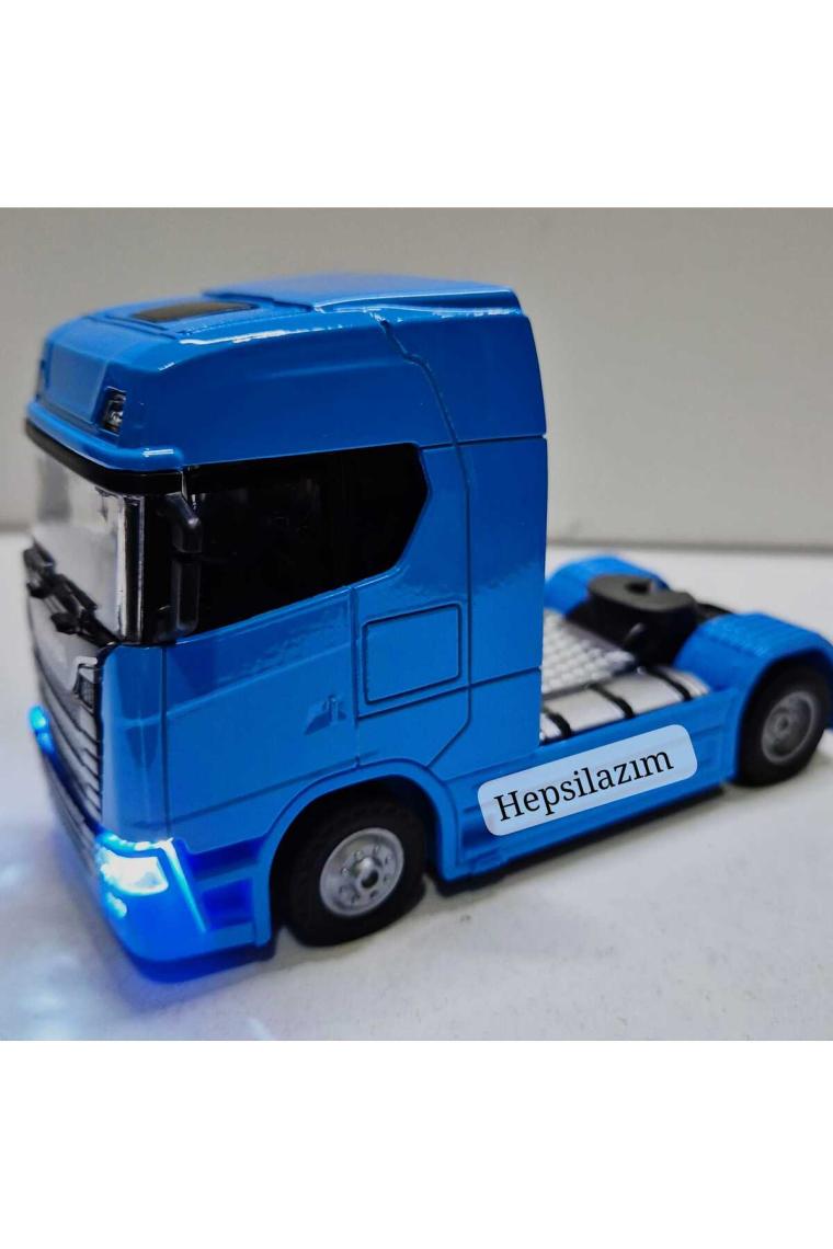 Hepsilazım Oyuncak Tır V8 R730 Taşıyıcı Scania Çekici Kupa S-770 Model Diecast 12 cm Maket Koleksiyon