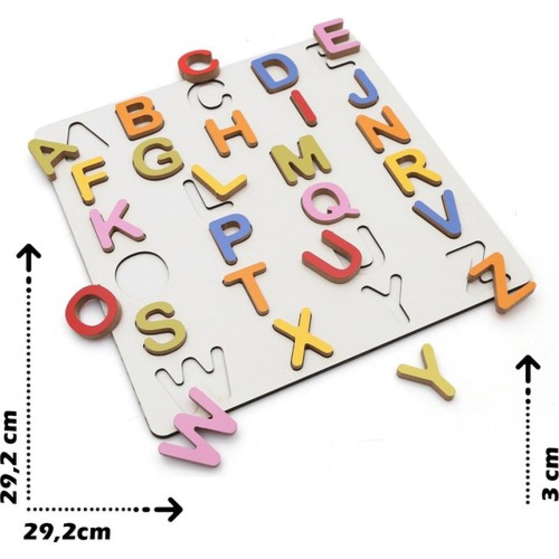 Hamaha Wooden Toys Doğal Ahşap Eğitici Oyuncak Renkli Kabartmalı Harfler HMH-116