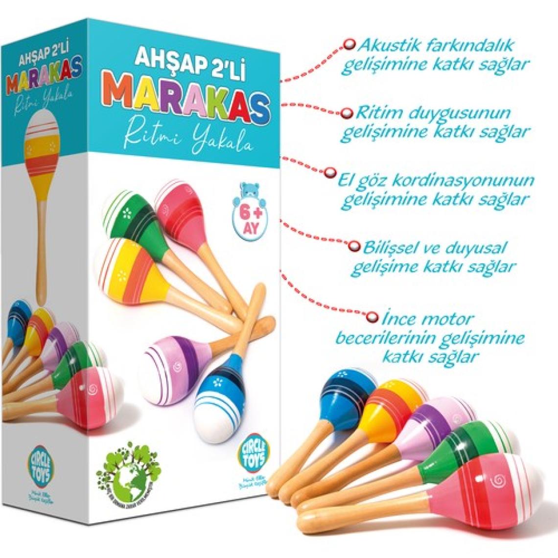 Circle Toys Ahşap Marakas 2'li