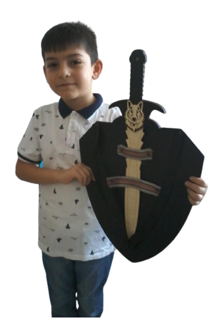 Ahtek Kurt Başlı Kılıç Kalkan Seti, Ahşap Oyuncak