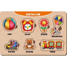 Maketçiniz Ahşap Bul Tak Eğitici Yapboz Eşyalar
