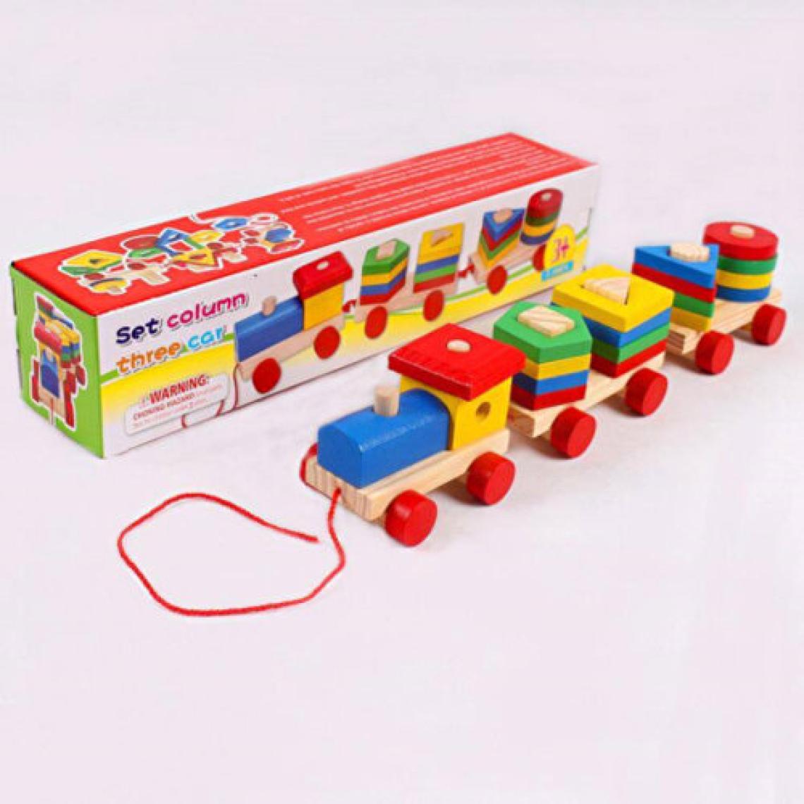Hamaha Bebek Ahşap Oyuncak Eğitici Geometrik Tren