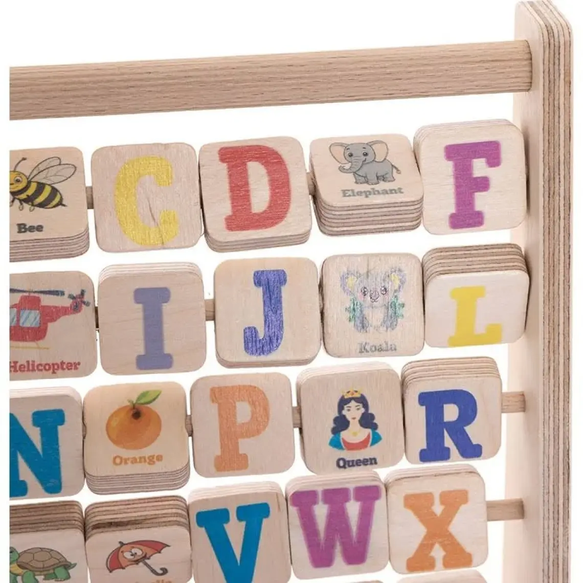 Bemi Montessori Ahşap Alfabe Abaküs