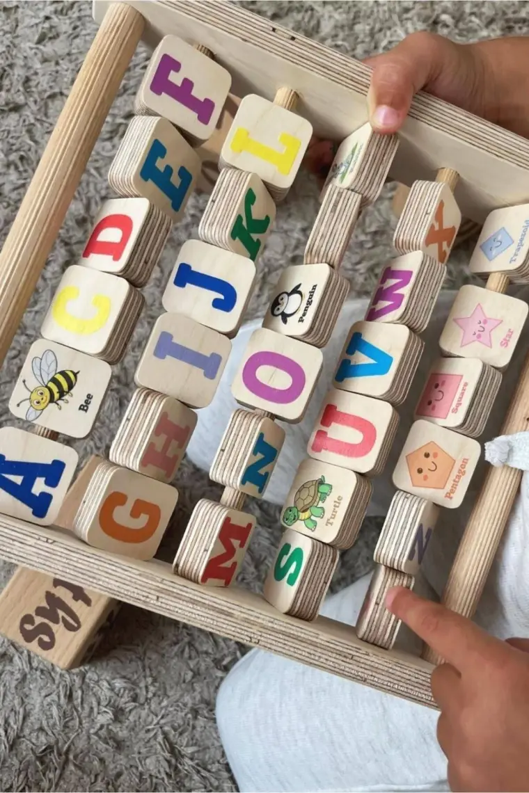Bemi Montessori Ahşap Alfabe Abaküs