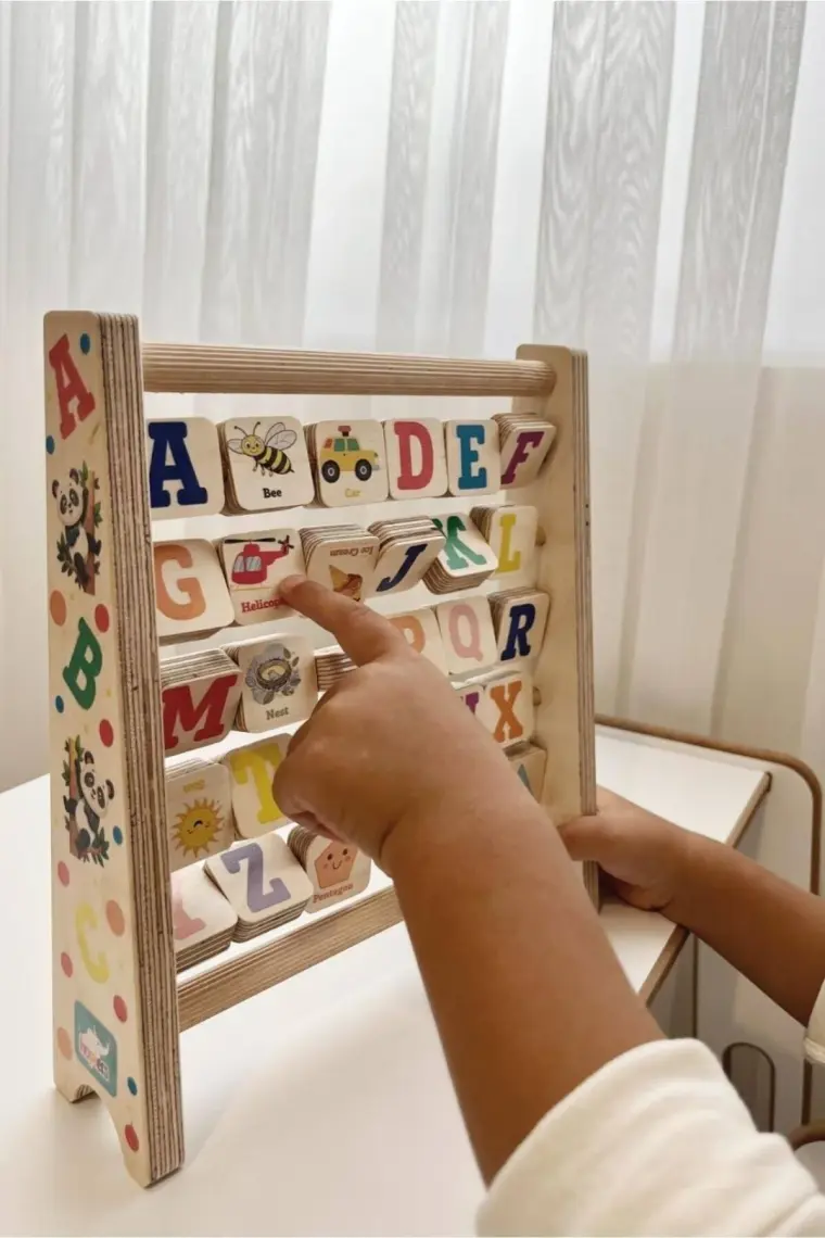 Bemi Montessori Ahşap Alfabe Abaküs
